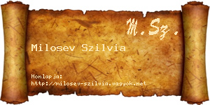 Milosev Szilvia névjegykártya